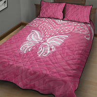 New Zealand Breast Cancer Awareness Quilt Bed Set Maori Butterfly Pink Ribbon - Polynesian Pride