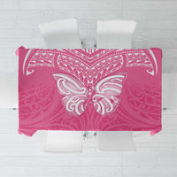 New Zealand Breast Cancer Awareness Tablecloth Maori Butterfly Pink Ribbon LT14 Pink - Polynesian Pride