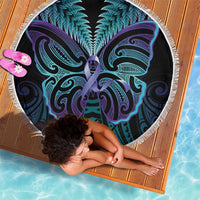 Suicide Prevention New Zealand Beach Blanket Aotearoa Maori Butterfly Mix Silver Fern - Polynesian Pride