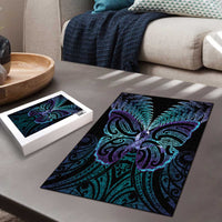 Suicide Prevention New Zealand Puzzle Aotearoa Maori Butterfly Mix Silver Fern LT14 - Polynesian Pride