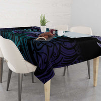 Suicide Prevention New Zealand Tablecloth Aotearoa Maori Butterfly Mix Silver Fern - Polynesian Pride
