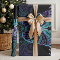 Suicide Prevention New Zealand Wrapping Paper Aotearoa Maori Butterfly Mix Silver Fern - Polynesian Pride