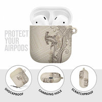 Beige Hawaii AirPods Case Hammerhead Shark Tattoo Curve Polynesian LT14 - Polynesian Pride