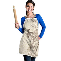 Beige Hawaii Apron Hammerhead Shark Tattoo Curve Polynesian LT14 - Polynesian Pride