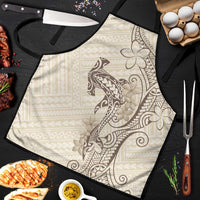 Beige Hawaii Apron Hammerhead Shark Tattoo Curve Polynesian LT14 Beige - Polynesian Pride