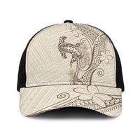 Beige Hawaii Baseball Net Cap Hammerhead Shark Tattoo Curve Polynesian LT14 One Size Black Beige - Polynesian Pride