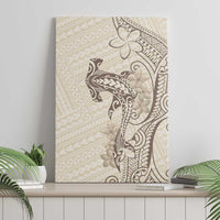 Beige Hawaii Canvas Wall Art Hammerhead Shark Tattoo Curve Polynesian LT14 - Polynesian Pride
