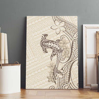 Beige Hawaii Canvas Wall Art Hammerhead Shark Tattoo Curve Polynesian LT14 - Polynesian Pride