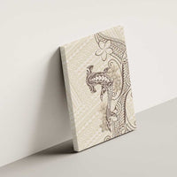 Beige Hawaii Canvas Wall Art Hammerhead Shark Tattoo Curve Polynesian LT14 - Polynesian Pride