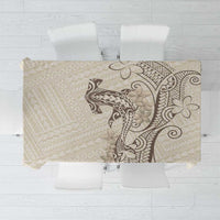 Beige Hawaii Tablecloth Hammerhead Shark Tattoo Curve Polynesian LT14 Beige - Polynesian Pride