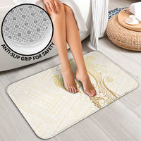 Gold and White Hawaii Bathroom Set Hammerhead Shark Tattoo Curve Polynesian - Polynesian Pride