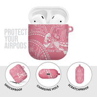 Personalised Polynesia Breast Cancer Awareness AirPods Case Brave Strong Butterfly Pink Ribbon LT14 - Polynesian Pride