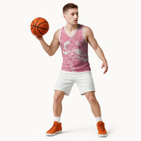 Personalised Polynesia Breast Cancer Awareness Basketball Jersey Brave Strong Butterfly Pink Ribbon LT14 - Polynesian Pride