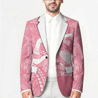 Personalised Polynesia Breast Cancer Awareness Blazer Brave Strong Butterfly Pink Ribbon LT14 - Polynesian Pride