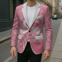Personalised Polynesia Breast Cancer Awareness Blazer Brave Strong Butterfly Pink Ribbon LT14 - Polynesian Pride