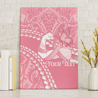 Personalised Polynesia Breast Cancer Awareness Canvas Wall Art Brave Strong Butterfly Pink Ribbon LT14 Without Frame Pink - Polynesian Pride