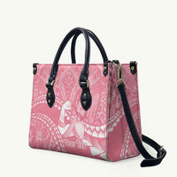 Personalised Polynesia Breast Cancer Awareness Leather Bag Brave Strong Butterfly Pink Ribbon LT14 Pink - Polynesian Pride