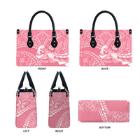Personalised Polynesia Breast Cancer Awareness Leather Bag Brave Strong Butterfly Pink Ribbon LT14 - Polynesian Pride