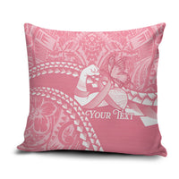 Personalised Polynesia Breast Cancer Awareness Pillow Cover Brave Strong Butterfly Pink Ribbon LT14 Pink - Polynesian Pride