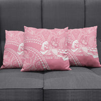 Personalised Polynesia Breast Cancer Awareness Pillow Cover Brave Strong Butterfly Pink Ribbon LT14 - Polynesian Pride