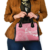 Personalised Polynesia Breast Cancer Awareness Shoulder Handbag Brave Strong Butterfly Pink Ribbon LT14 - Polynesian Pride