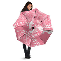 Personalised Polynesia Breast Cancer Awareness Umbrella Brave Strong Butterfly Pink Ribbon LT14 - Polynesian Pride