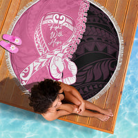 Polynesia Breast Cancer Awareness Beach Blanket Fight With Hope Pink Ribbon Boxing Gloves LT14 - Polynesian Pride