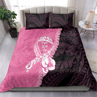 Polynesia Breast Cancer Awareness Bedding Set Fight With Hope Pink Ribbon Boxing Gloves LT14 - Polynesian Pride