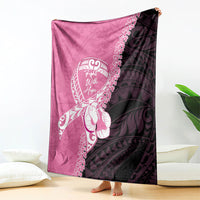 Polynesia Breast Cancer Awareness Blanket Fight With Hope Pink Ribbon Boxing Gloves LT14 - Polynesian Pride