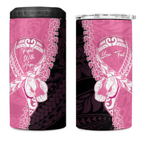 Personalised Polynesia Breast Cancer Awareness 4 in 1 Can Cooler Tumbler Fight With Hope Pink Ribbon Boxing Gloves LT14 One Size: 16 oz Pink - Polynesian Pride