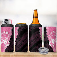Personalised Polynesia Breast Cancer Awareness 4 in 1 Can Cooler Tumbler Fight With Hope Pink Ribbon Boxing Gloves LT14 - Polynesian Pride