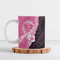 Personalised Polynesia Breast Cancer Awareness Ceramic Mug Fight With Hope Pink Ribbon Boxing Gloves LT14 Pink - Polynesian Pride