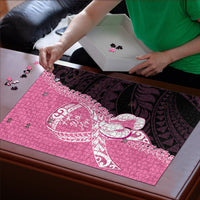Polynesia Breast Cancer Awareness Puzzle Fight With Hope Pink Ribbon Boxing Gloves LT14 - Polynesian Pride