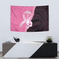 Polynesia Breast Cancer Awareness Tapestry Fight With Hope Pink Ribbon Boxing Gloves LT14 - Polynesian Pride
