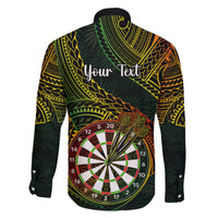 Personalised Polynesian Darts Family Matching Summer Maxi Dress and Hawaiian Shirt Dart Lovers Tribal Pattern Mix Tropical Leaves LT14 - Polynesian Pride