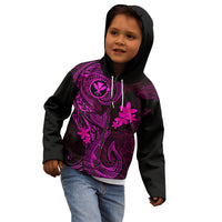 Hawaii Kid Hoodie Fish Hook Tattoo Mix Polynesian Plumeria Pink Version LT14 - Polynesian Pride