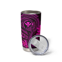 Hawaii Tumbler Cup Fish Hook Tattoo Mix Polynesian Plumeria Pink Version LT14 - Polynesian Pride