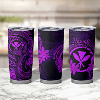 Hawaii Tumbler Cup Fish Hook Tattoo Mix Polynesian Plumeria Purple Version LT14 - Polynesian Pride