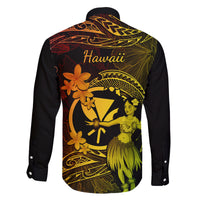Hawaii Family Matching Puletasi Dress and Hawaiian Shirt Hula Girl Mix Polynesian Plumeria Reggae Version LT14 - Polynesian Pride
