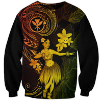 Hawaii Sweatshirt Hula Girl Mix Polynesian Plumeria Reggae Version LT14 Unisex Reggae - Polynesian Pride