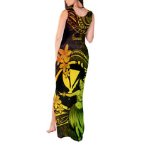 Hawaii Tank Maxi Dress Hula Girl Mix Polynesian Plumeria Reggae Version LT14 - Polynesian Pride