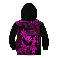 Hawaii Kid Hoodie Hula Girl Mix Polynesian Plumeria Pink Version LT14 - Polynesian Pride