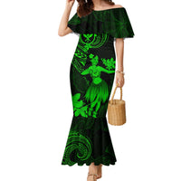 Hawaii Mermaid Dress Hula Girl Mix Polynesian Plumeria Green Version LT14 Women Green - Polynesian Pride