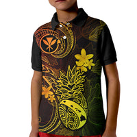 Hawaii Kid Polo Shirt Pineapple Mix Polynesian Plumeria Reggae Version LT14 Kid Reggae - Polynesian Pride