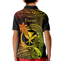 Hawaii Kid Polo Shirt Pineapple Mix Polynesian Plumeria Reggae Version LT14 - Polynesian Pride