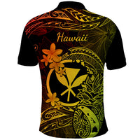 Hawaii Polo Shirt Pineapple Mix Polynesian Plumeria Reggae Version LT14 - Polynesian Pride