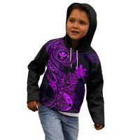 Hawaii Kid Hoodie Pineapple Mix Polynesian Plumeria Purple Version LT14 - Polynesian Pride