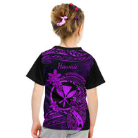 Hawaii Kid T Shirt Pineapple Mix Polynesian Plumeria Purple Version LT14 - Polynesian Pride