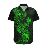 Hawaii Hawaiian Shirt Pineapple Mix Polynesian Plumeria Green Version LT14 Green - Polynesian Pride