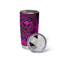 Hawaii Tumbler Cup Shaka Tattoo Mix Polynesian Plumeria Pink Version LT14 - Polynesian Pride